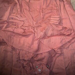 Cameo Brown Mommy and Me dress/ Baby Romper